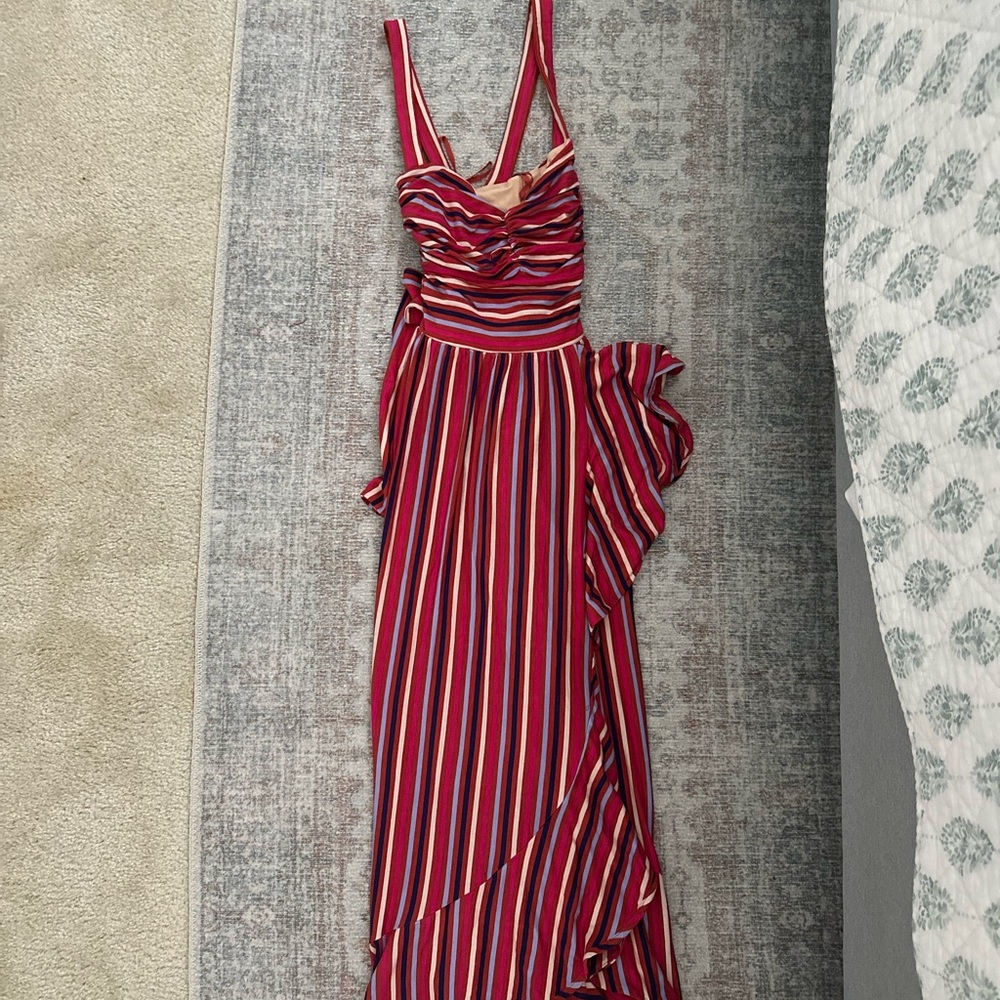 Striped Red and Pink Women's Dress